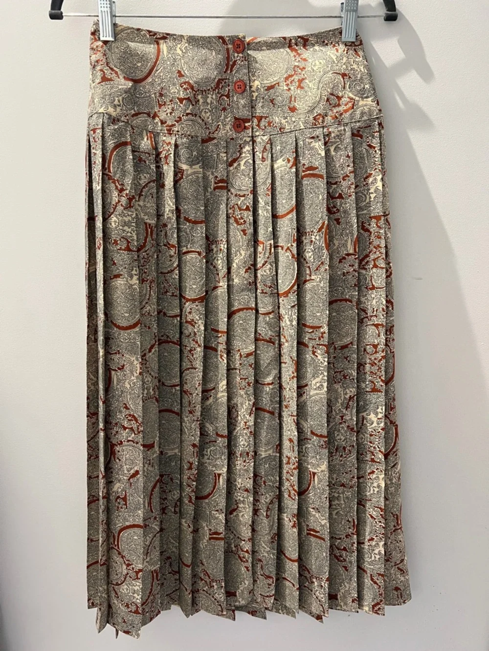 Vintage Jac Dale 2-Piece Skirt Set Size 38 | Paisley Blouse & Pleated Skirt Sz S - Picture 9 of 12